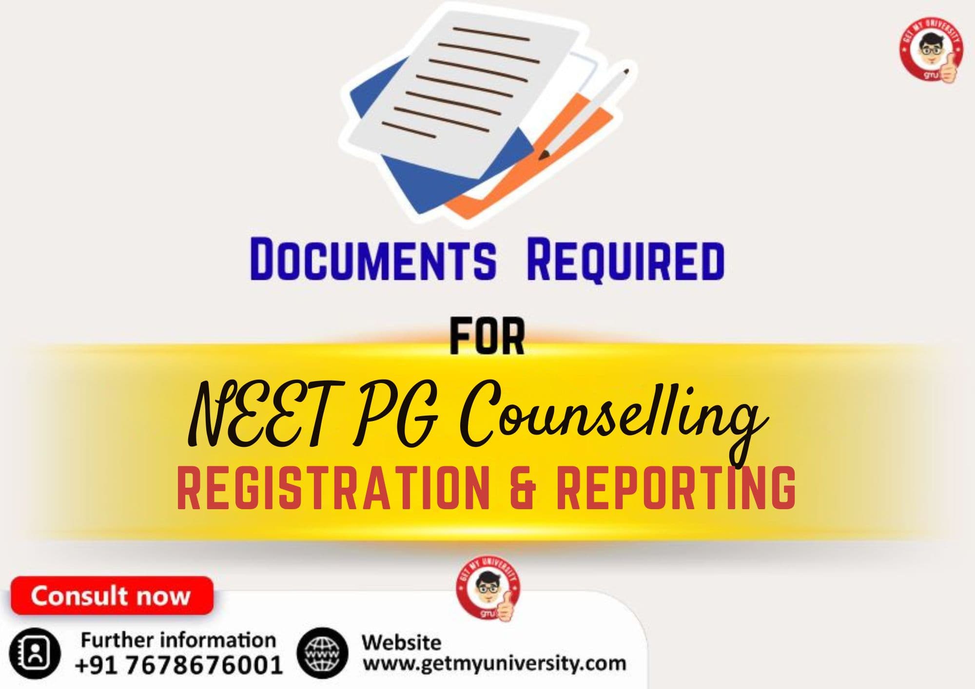 NEET PG Counselling : Documents Required for Registration and Reporting