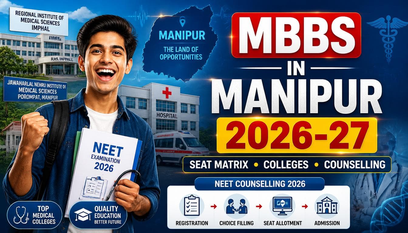 MBBS in Manipur: Total Colleges, Seat Matrix, Counselling Process 2026-27